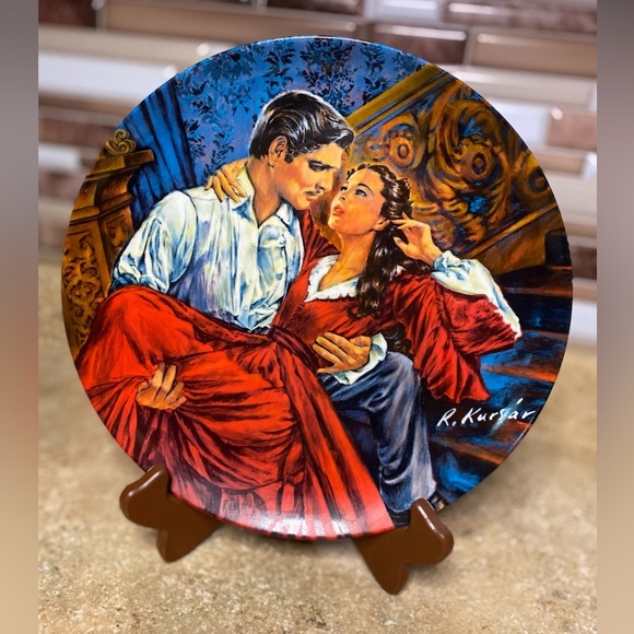 Gone With The Wind Collectable Plate, Knowles Fine China, By Raymond Kursar - Picture 1 of 3